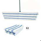LES NOUVEAUX TEXTILES LNT France - Lot de 1 Balai et 2 Serpillères Professionnelles Microfibres Extra Plat Pour Laver et Éponger Tous Types de Sols.