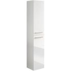 PEGANE Colonne Salle de bain suspendue avec 2 portes coloris blanc laqué - 150 x 30 x 25 cm