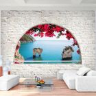 Runa art Papier Peint Intissé Tapisserie Fenêtre À la Mer 352x250 cm (8,8 M2) - 8 Bandes Faciles à Coller 9284011a