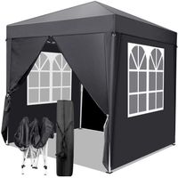 Tonnelle 2x2 m Tonnelle Pliante Imperméable - Tente de Jardin Barnum Professionnel Chapiteau Pliable pour Reception - Gris