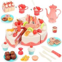 Jouets pour Bébé Alimentaire Fruits gâteau d'anniversaire - 82Pcs - Blanc