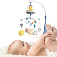 Jouet bebe berceau de bébé avec musique et lumières, mobile pour berceau avec projection