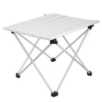HURRISE Table d'extérieur Table en alliage d'aluminium Table de bureau pliable Camping en plein air (petite)