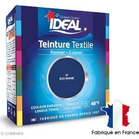 Teinture Tissu Idéal liquide Bleu marine 07 maxi einture Ideal Bleu marine n°07, format maxi, - issus adaptés : coton, lin, ramie,