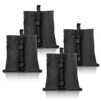 Izrielar 4X sacs de lestage Poids de Gazebo pour Tonnelle du Jardin, sac de sable extérieur Noir ACCESSOIRE DE GLORIETTE