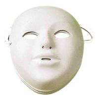 Masques plastique blanc 15 x 18 cm x 5 pcs - MegaCrea {couleur}