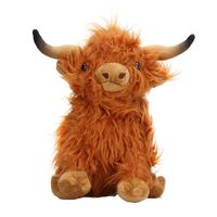 OMABETA jouet en peluche de bétail des Highlands écossais Jouet en peluche de vache des Highlands, poupée en peluche jeux peluche