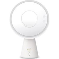 Miroir Grossissant 3 en 1 - YOGHI - Lumière LED Enceinte Bluetooth - Blanc