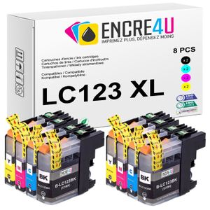 Lot De Cartouches QUALITONER Compatibles Brother LC127XL - 3 Noirs + Pack Couleur - Neuf