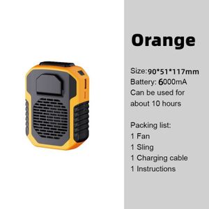 VENTILATEUR D Orange - Ventilateur électrique Portable à suspe