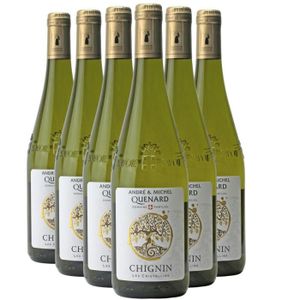 VIN BLANC Vin de Savoie Chignin Blanc 2022 - Lot de 6x75cl - André et Michel Quenard - Vin AOC Blanc de Savoie - Bugey - Cépage Jacquère