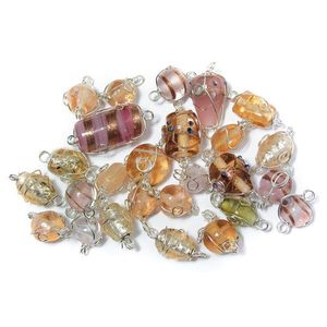 12-25 mm Sachet 20 G Bijoux-Perles de verre avec argent fil