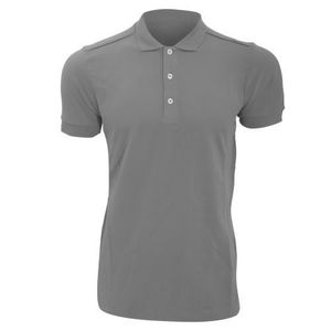 POLO Russell - Polo uni slim - Homme Gris