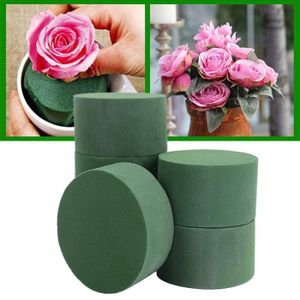 4 blocs de mousse Florale Artificielle Verte ronde fleurs fraîches 8x5cm 4 blocs de mousse Florale Artificielle Verte ronde fleurs fraîches 8x5cm