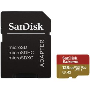 CARTE MÉMOIRE Carte mémoire MicroSDXC SanDisk Extreme 128 Go - P