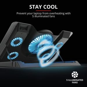 Trust Xstream Breeze Support ventilé Refroidisseur avec 2 ventilateurs pour PC  Portable Jusqu'au 16 Pouces prix Maroc