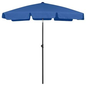 PARASOL Parasol de plage Bleu azuré 180x120 cm 314726