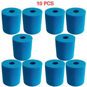 PINCEAU - SET 10 PCS -Cartouche d'éponge en mousse filtrante lavable réutilisable pour piscine,remplacement pour nettoyage Intex Type H 5-10,3-2