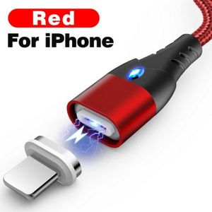 CÂBLE TÉLÉPHONE For iPhone Red-1m -Câble magnétique 2M à charge ra