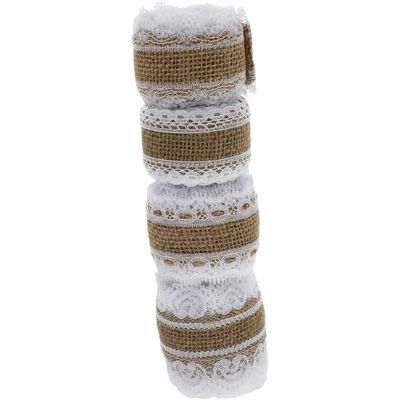 11 Rouleaux Ruban Jute Dentelle Vintage - Kit DIY Décoration Mariage Et Fête