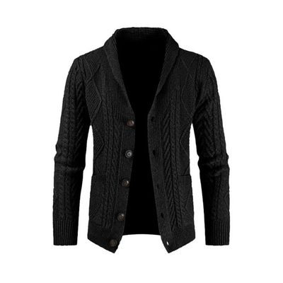 Cardigan Zippé Homme YAOBAOLE - Pull Chaud Col Montant Tricot Slim Automne Hiver