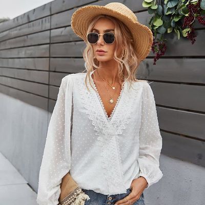 Blouse pois femme deals
