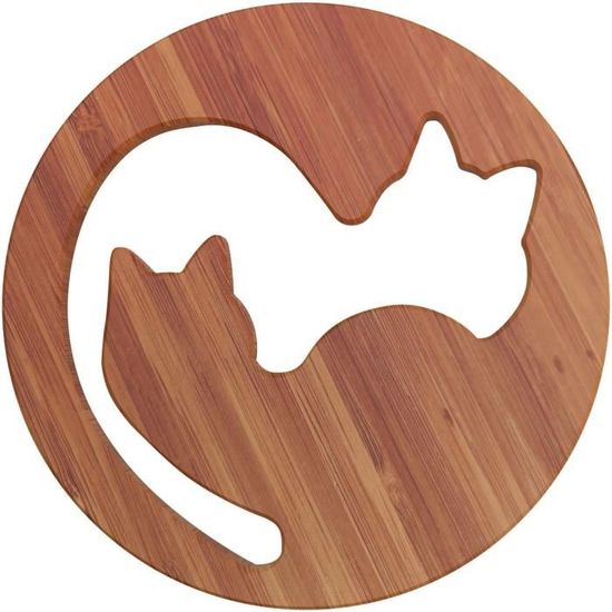 ARTYFORM Dessous de plat aimanté en bambou Chat 03 Cdiscount Maison