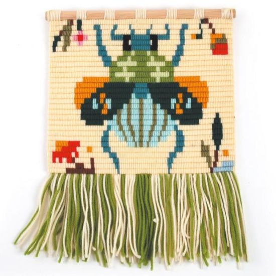 Scarabée Déco Kit Canevas Broderie Scarabée - Toile 30x40cm, Fils