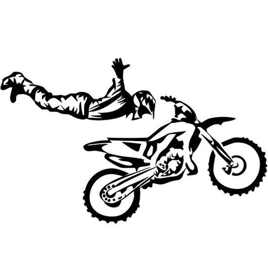 Stickers moto cross - Cdiscount