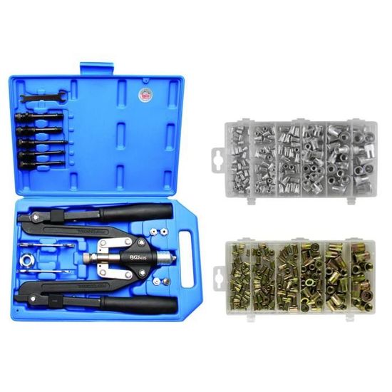 Pince à riveter - BGS - Kit avec inserts acier et alu - Bras long ...