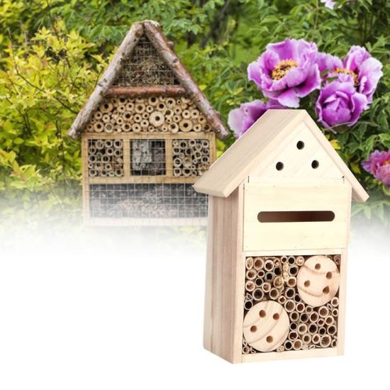 EBTOOLS Maison d'insectes Jardin extérieur en bois insecte abeille — free download