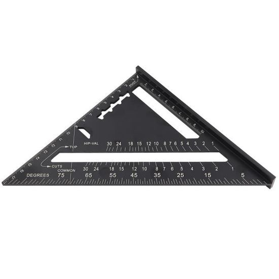 Équerre Triangle Aluminium 12 Pouces Avec Rapporteur D'angle - Outil Neuf