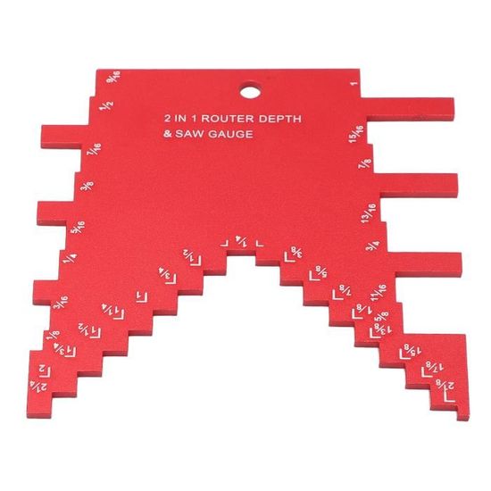 Sonew Table Saw Gauge, Step Depth Gauge 2 in 1 Aluminum Alloy for Woodworking bricolage trusquin