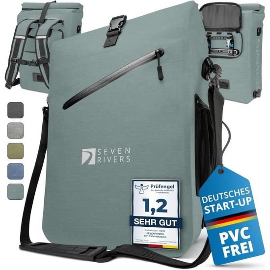 Sacoche Vélo 3-en-1 Vélo étanche-sac à Dos Bandoulière, Porte