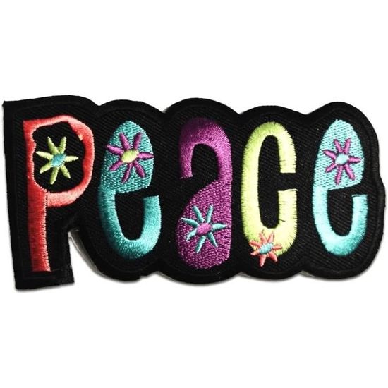 Ecusson Thermocollant &Eacute;tiquette Beige Peace