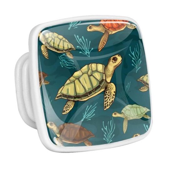 Panneau Mural En Métal Avec Motif Tortue De Mer - Panneau En Métal - Motif Tortue De Mer - Style