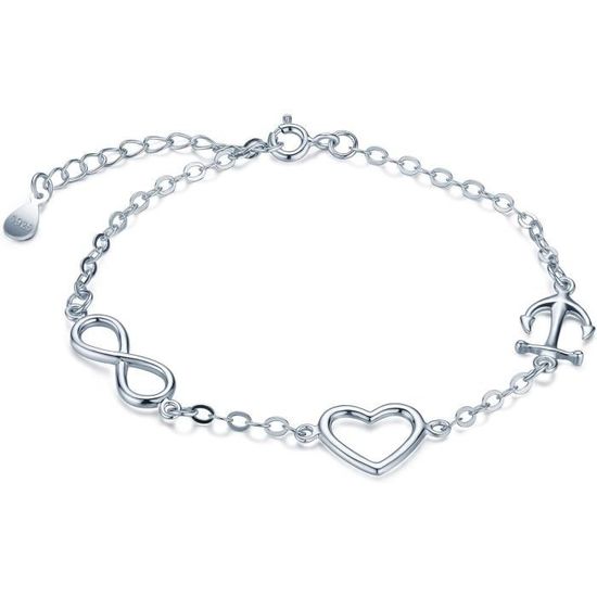 Bracelet Argent Triple Anneaux Facettés | EXCALIBUR Bijoux