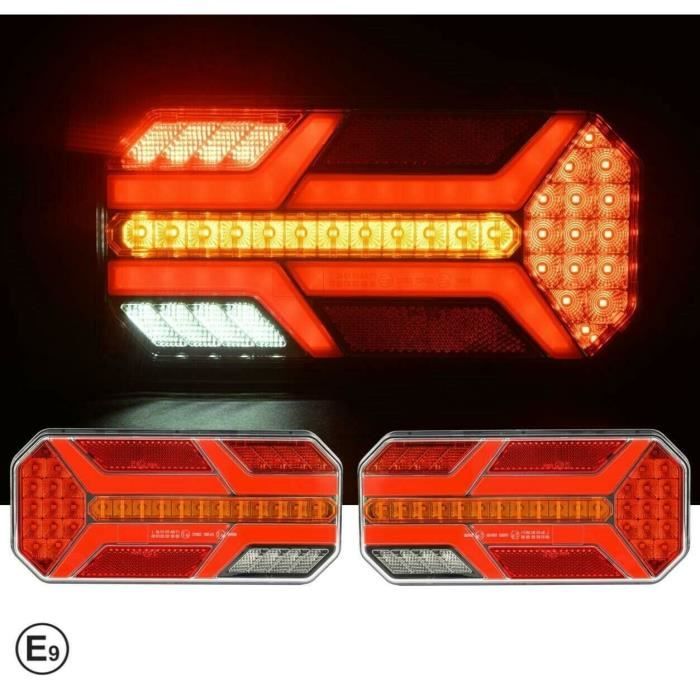 2x LED Feux Arrière Indicateur Progressive Séquentiel E9 Pour Camion Remorque