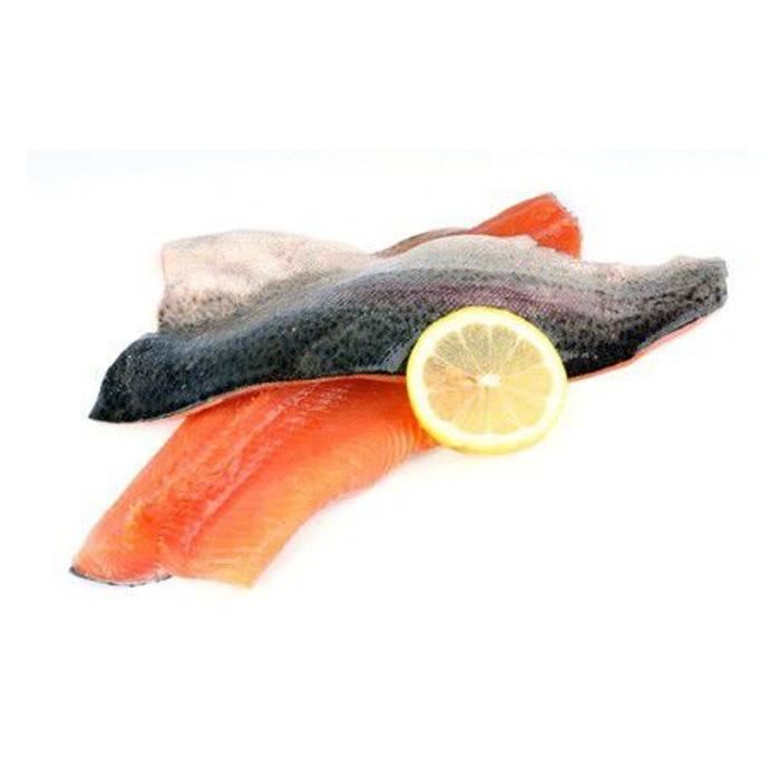 Gros filet de truite saumonée lot de 2 kg (Onchorynchus mykiss)