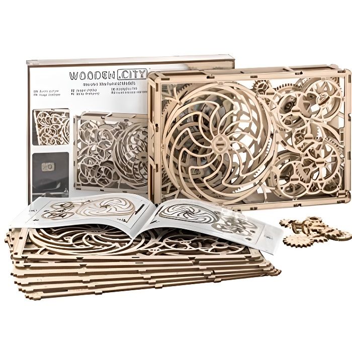 Puzzle 3D Mécanique Modèle en Bois -Kinetic Picture- by Wooden.City - Maquette mécanique à Construire en 3D WR308