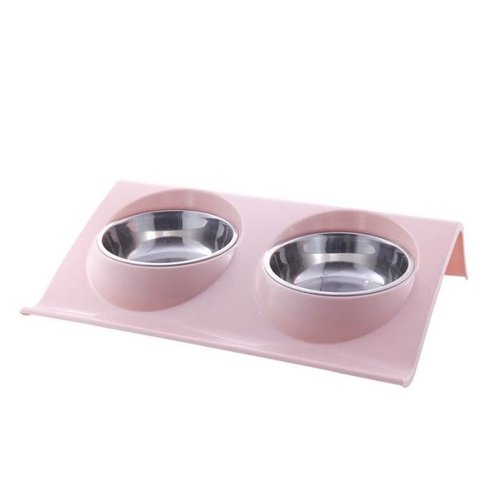 Ecuelle,Bol distributeur d'eau pour chat chaton Bol pour chat, bol pour chien, fontaine à boire- Type Pink-L29xW18.5xH6.2CM