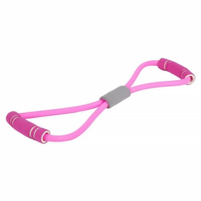 Rose Élastique Tube 8-Forme Équipement de Fitness Stretch Résistance Bandes Crossfit Yoga Boucle En Caoutchouc Rose Rose Rose Élas