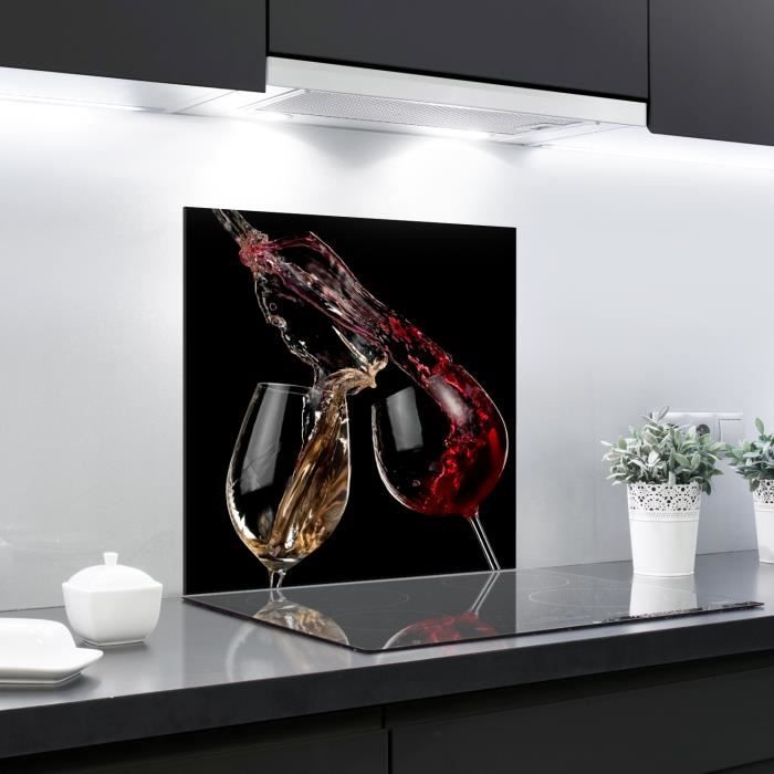 Panneaux imprimés de cuisine de crédence en verre verre trempé 60x65cm