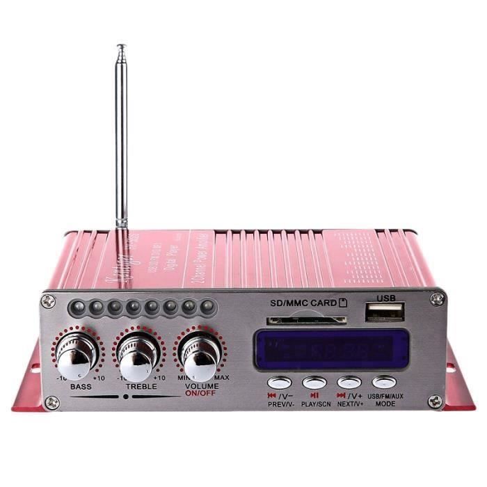Kentiger Amplificateur StÉRÉO De Puissance De Sortie Des Basses Superbes Bluetooth Hi-Fi Hy-502S 2Ch Avec TÉLÉCommande Lecteur De