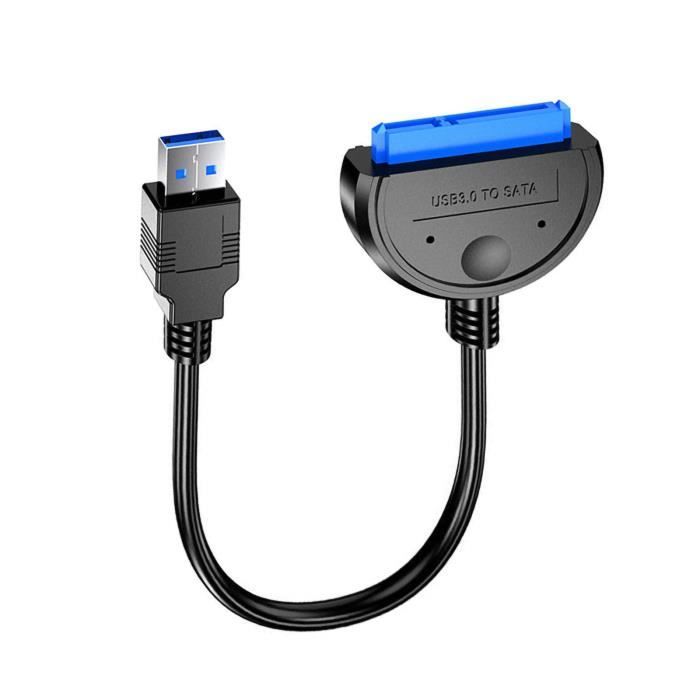BORLAI®Câble adaptateur de disque dur USB 3.0 vers SATA Convertisseur UASP pour disque dur SSD 2,5 -(USB3.0)