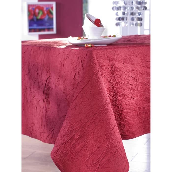 Nappe en taffetas froissé carmin 150x350 cm