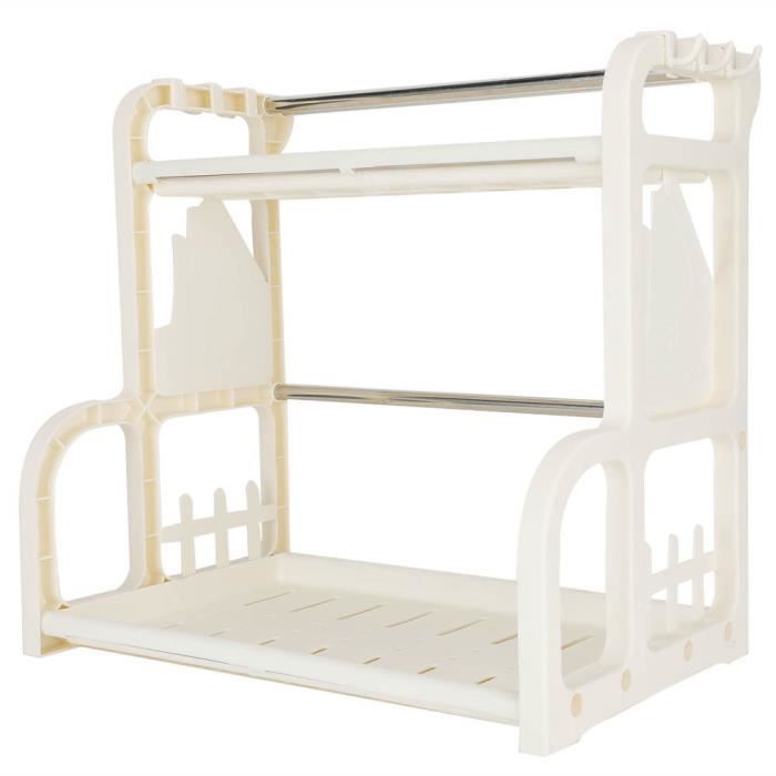 EBTOOLS Support de planche à découper Étagère de Rangement de Cuisine Multifonction à 2 Niveaux pour Condiment Épices Planche