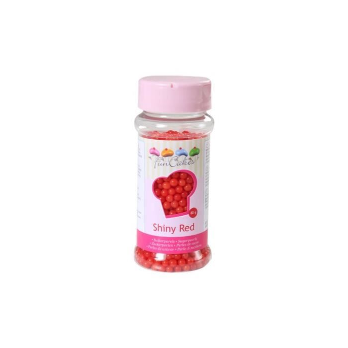 Perle de Sucre Rouge brillant 80g FunCakes