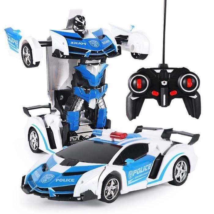 Transformateur RC Radio Télécommande Transformateur Véhicule Véhicule Déformer Robot Enfant Jouet Voiture de police
