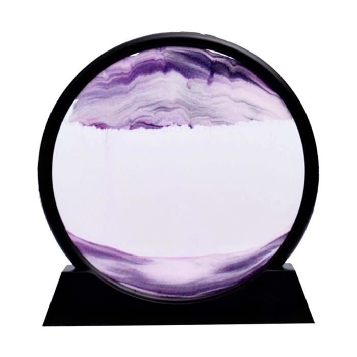 Sables mouvants Image, verre Qui Coule Sable Quicksand Peinture Sables Mouvants Art Sable-paysages en Mouvement de Bureau Art Violet